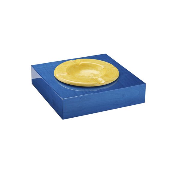 Roma Ashtray Veined Blue