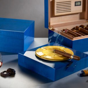 Roma Ashtray Veined Blue - Image 3
