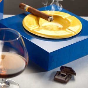 Roma Ashtray Veined Blue - Image 5
