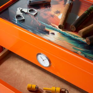 Humidor Roma “Special Club Edition” Arancio Caribbean beach - immagine 12