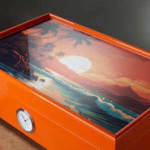 Humidor Roma “Special Club Edition” Arancio Caribbean beach - immagine 10