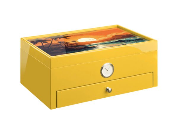 Humidor Roma “Special Club Edition” Giallo Caribbean beach