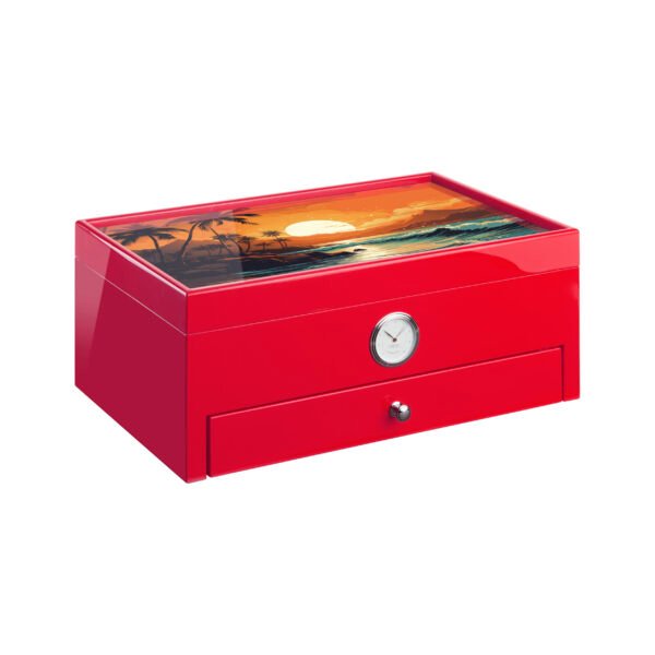 Humidor Roma “Special Club Edition” Rosso Caribbean beach